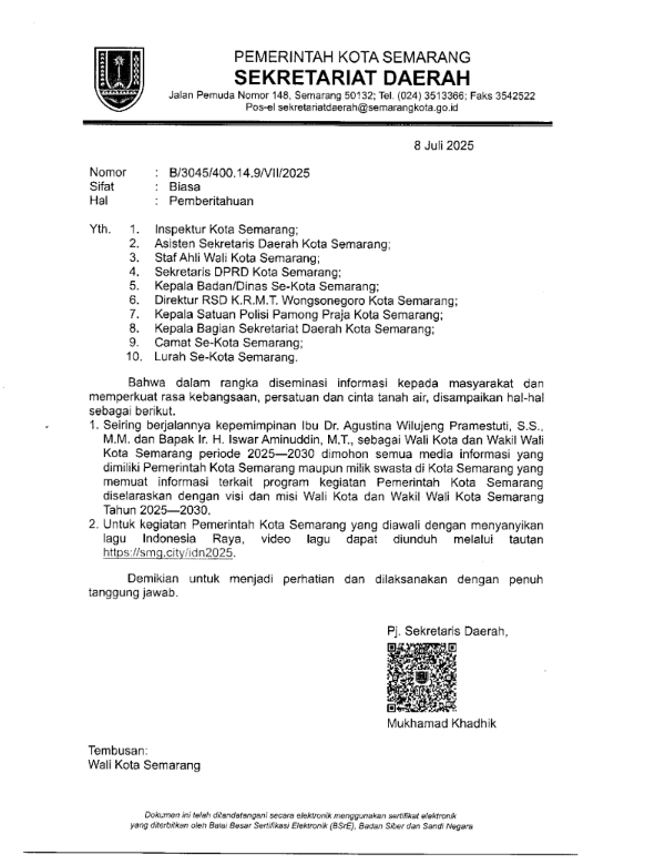 Diseminasi informasi kepada masyarakat dan memperkuat rasa kebangsaan, persatuan, dan cinta tanah air